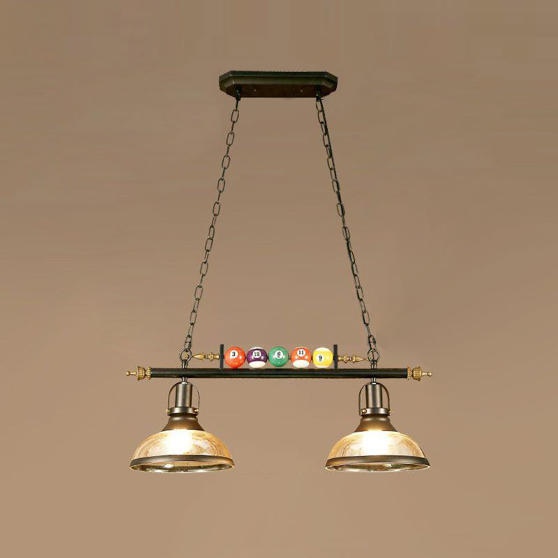 Luces de araña de araña de isla ligera de isla de estilo industrial en negro para restaurante