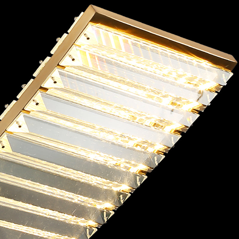 Crystal Dining Pendant Light Modern Simple LED Hanging Lamp Fixture for Dining Room