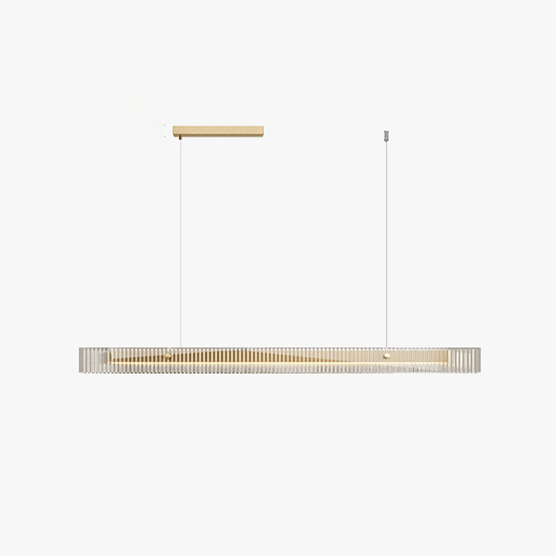 1-Light Island Ceiling Light Modern Style Rectangular Shape Glass Pendant Lighting