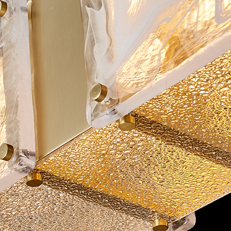 Light Light Isola Light Modern Style Modern Rectangular a forma di vetro Accensione in oro