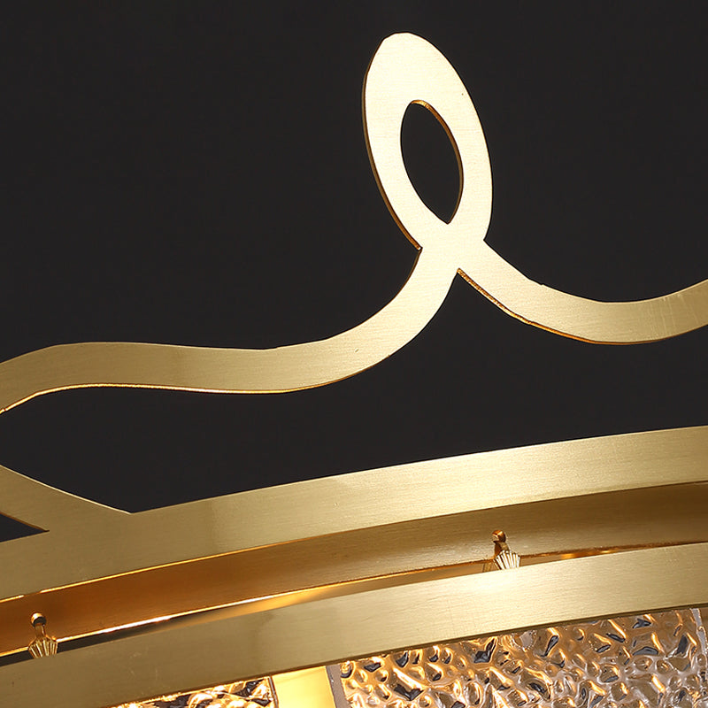 Living Room Gold Wall Sconce Postmodern Crystal 2 Head Wall Mounted Light Fixture