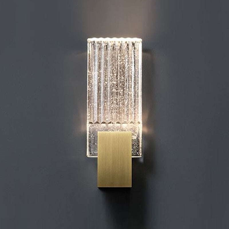 Postmodern Crystal Wall Sconce Golden Wall Mounted Lights Fixture for Bedroom