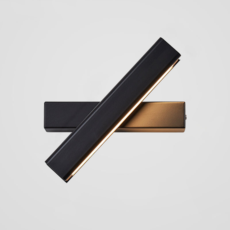 Contemporary Style Metal Wall Sconce 1 Light Led Rotating Wall Light for Living Room