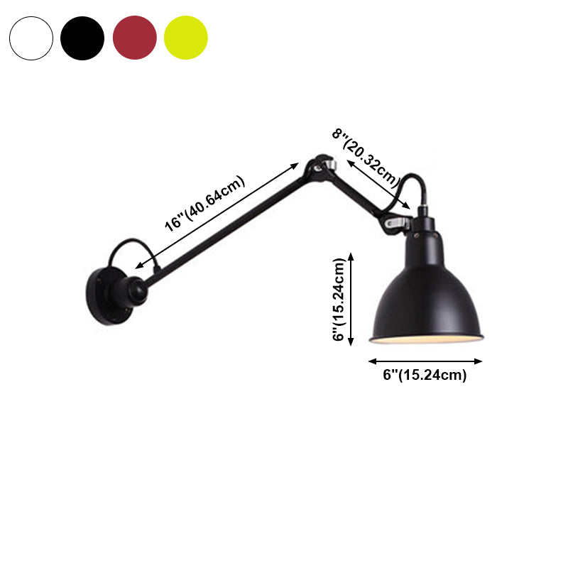 Modern Colorful Adjustable Wall Sconce One Blub Metal Wall Mounted Light Fixture