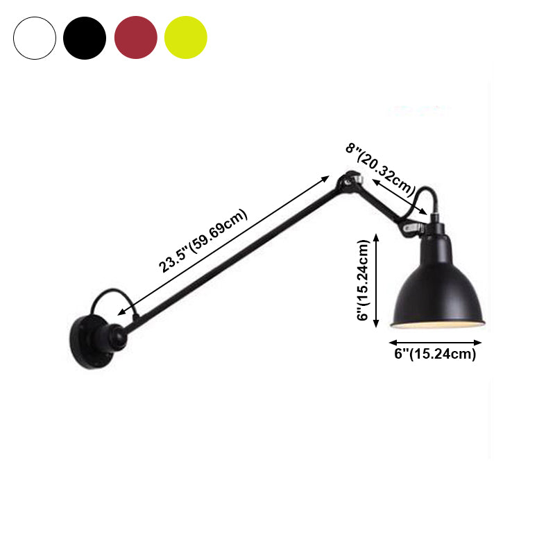 Modern Colorful Adjustable Wall Sconce One Blub Metal Wall Mounted Light Fixture