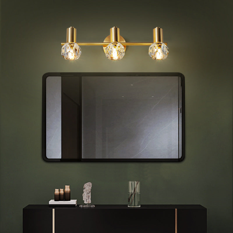 Modern Crystal Makeup Mirror Light Bathroom Simple Style Mirror Lamp Fixture