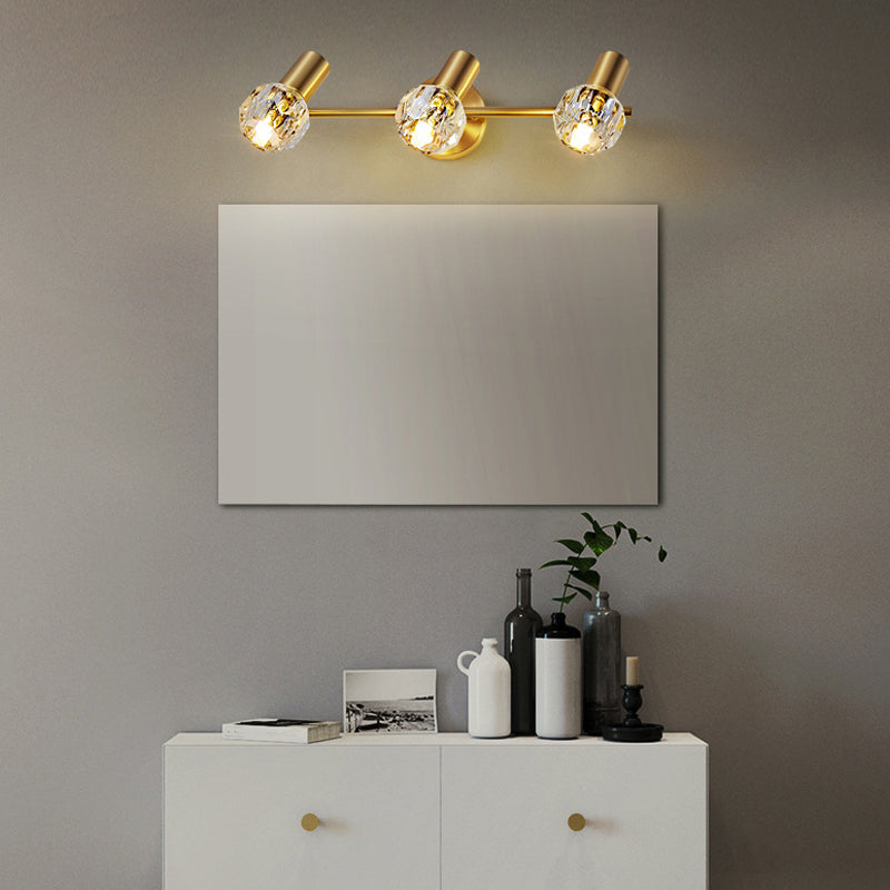 Moderne Kristall Make -up Spiegel leichte Badezimmer Einfacher Stil Spiegellampenlampenvorrichtung