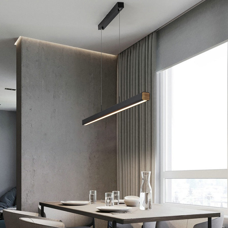 Modern Style LED Ceiling Chandelier Nordic Dining Room Long Linear Pendant Light