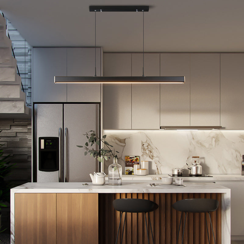 Modern Style LED Ceiling Chandelier Nordic Dining Room Long Linear Pendant Light