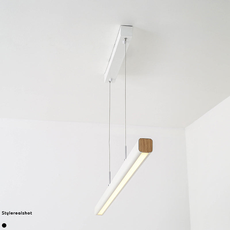 Modern Style LED Ceiling Chandelier Nordic Dining Room Long Linear Pendant Light