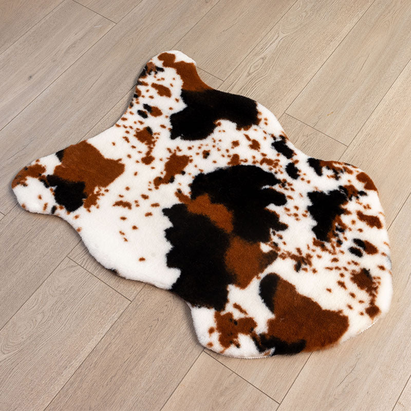 Brown Casual Rug Acrylic Animal Print Rug Washable Indoor Rug for Home Decor