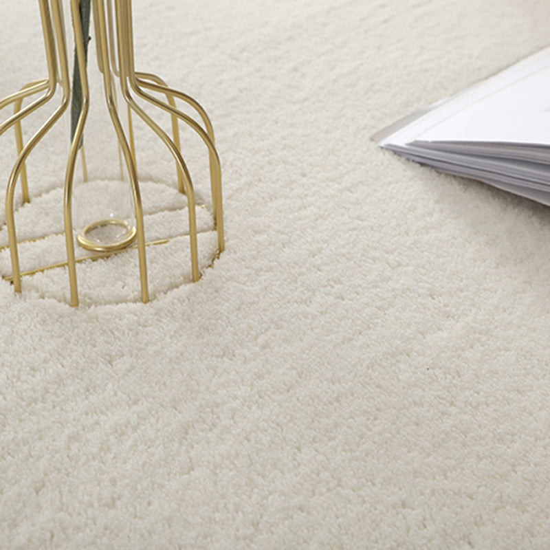 Simplicity Plain Area Rug Comfort Rug Polyester Anti-Slip Carpet for Home Decor