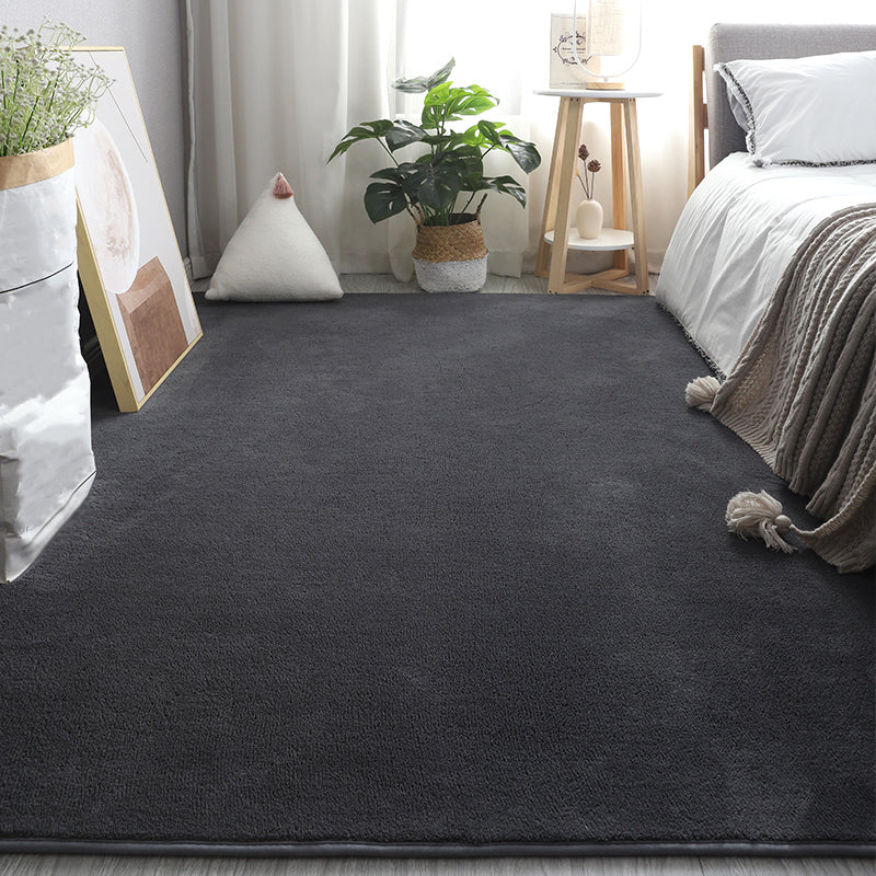 Funky effen shag tapijt polyester indoor tapijt niet-slip achterste ruggebied tapijt voor woonkamer