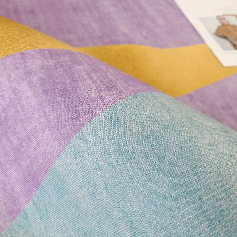 Tapis de couleur de contrat violet Tapis de couleur de couleur mélangée Tapis de support sans glissement pour décoration domestique