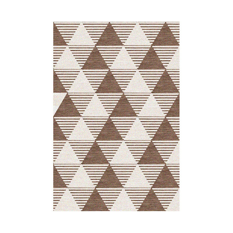 Modern Area Carpet Contrast Panel Polyester Area Rug Stain Resistant Area Carpet for Living Room