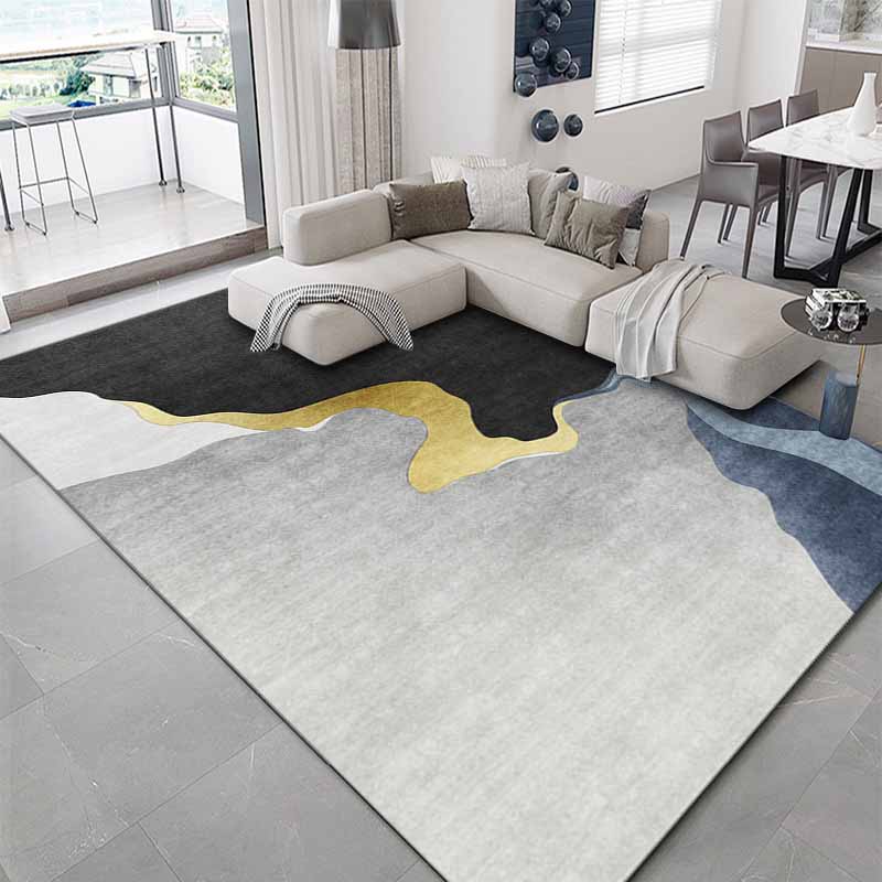 Gorgeous Polyester Carpet Modern Houndstooth Pattern Rug Living Room Carpet with Non-Slip Backing