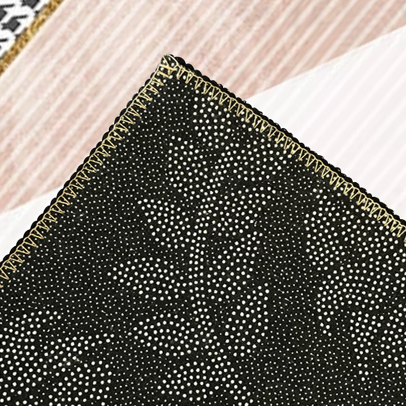 Pink Contemporary Rug Blending Color Lump Rug Stain Resistant Rug for Living Room