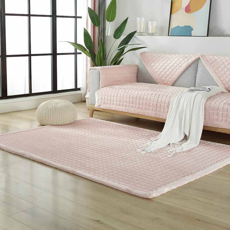Tapis de chambre à coucher rose Couleur de couleur Polyester Rapier