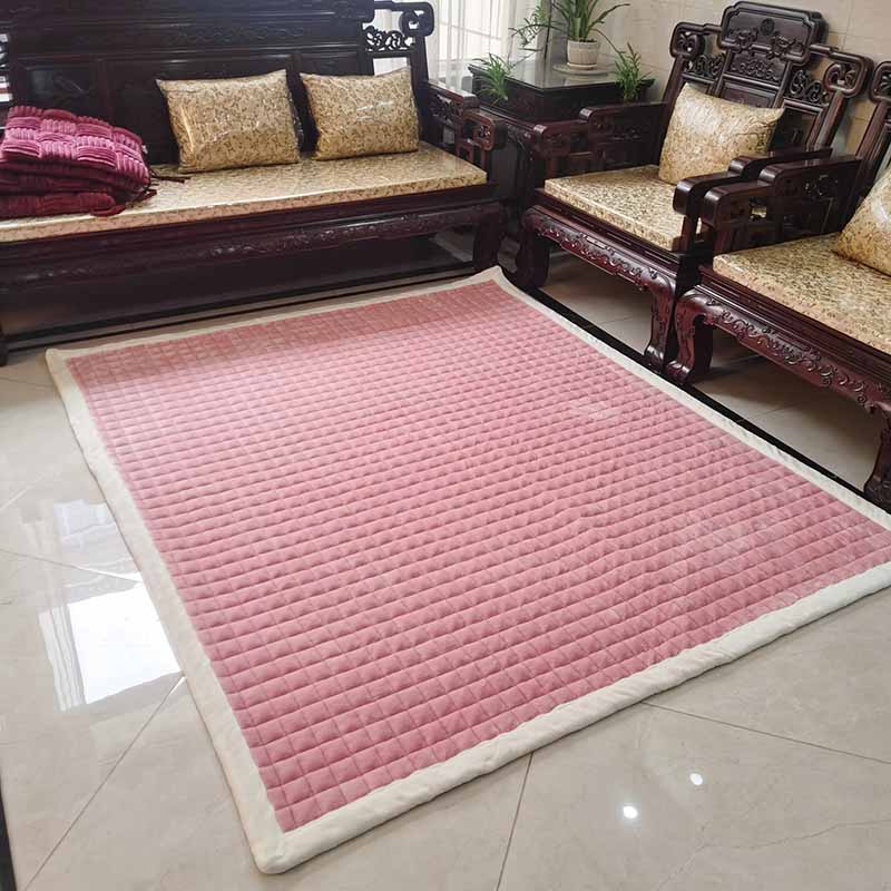 Tapis de chambre à coucher rose Couleur de couleur Polyester Rapier