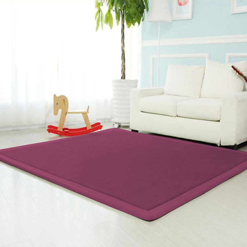 Minimalist Plain Shag Rug Polyester Indoor Carpet Non-Slip Backing Area Carpet for Living Room