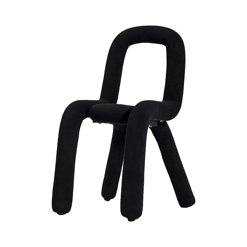 Juego de sillas de lino de estilo contemporáneo, cocina, comedor, sillas laterales con respaldo abierto
