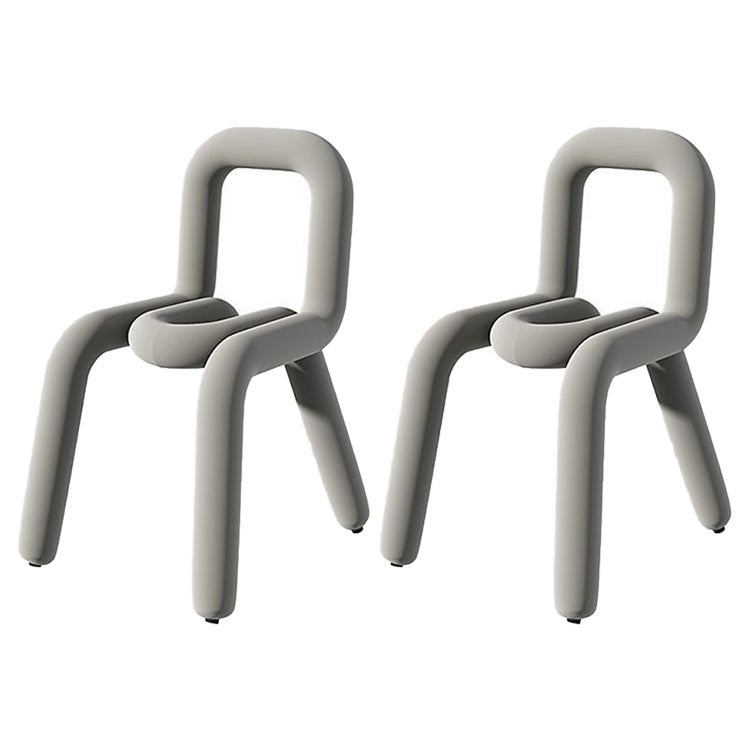Juego de sillas de lino de estilo contemporáneo, cocina, comedor, sillas laterales con respaldo abierto