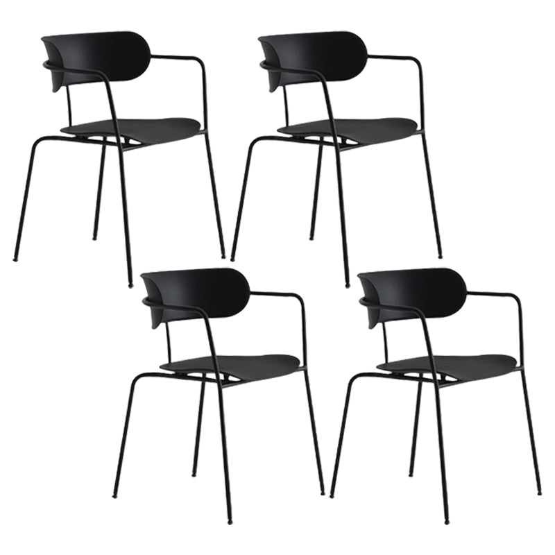 Silla de comedor de cocina de estilo industrial, sillones apilables con patas de metal