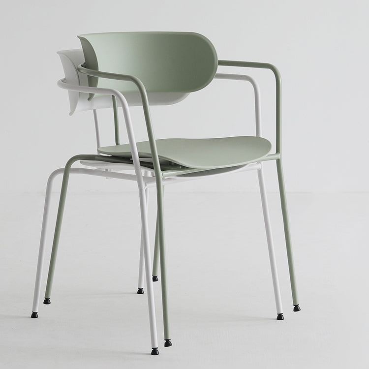 Silla de comedor de cocina de estilo industrial, sillones apilables con patas de metal