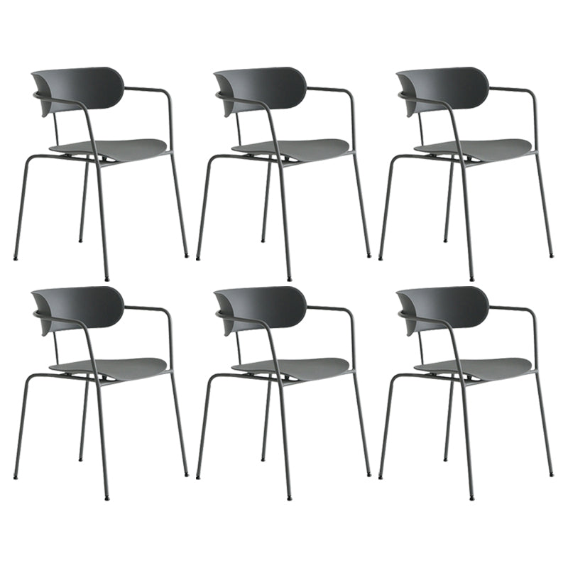 Silla de comedor de cocina de estilo industrial, sillones apilables con patas de metal