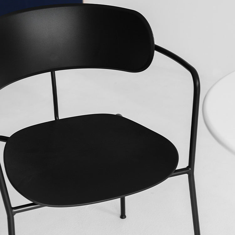 Silla de comedor de cocina de estilo industrial, sillones apilables con patas de metal
