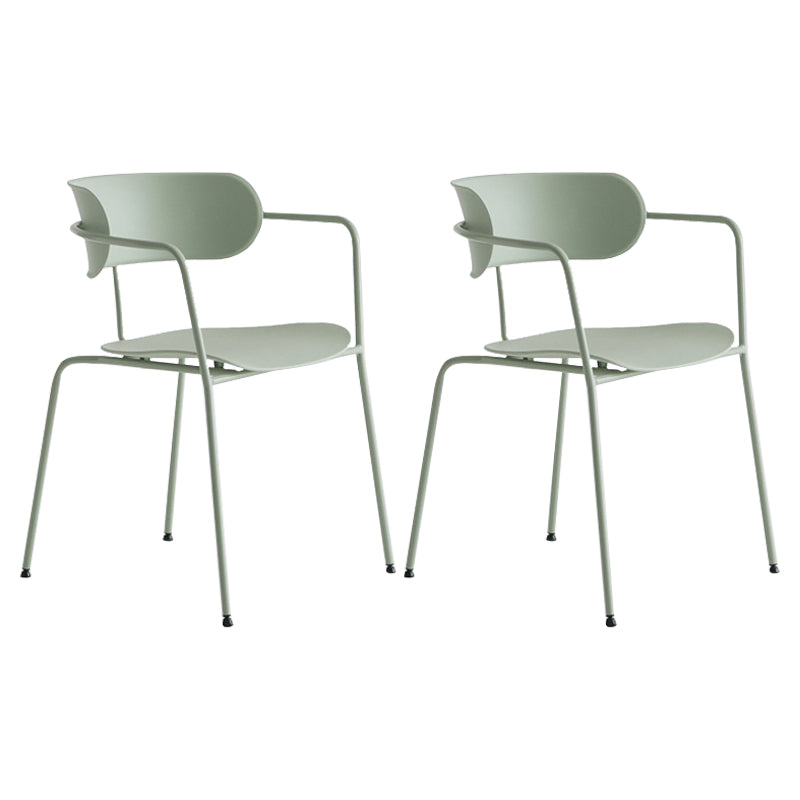 Silla de comedor de cocina de estilo industrial, sillones apilables con patas de metal