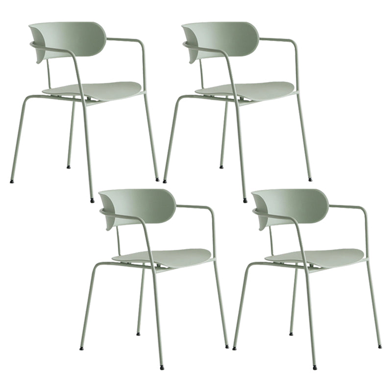 Silla de comedor de cocina de estilo industrial, sillones apilables con patas de metal