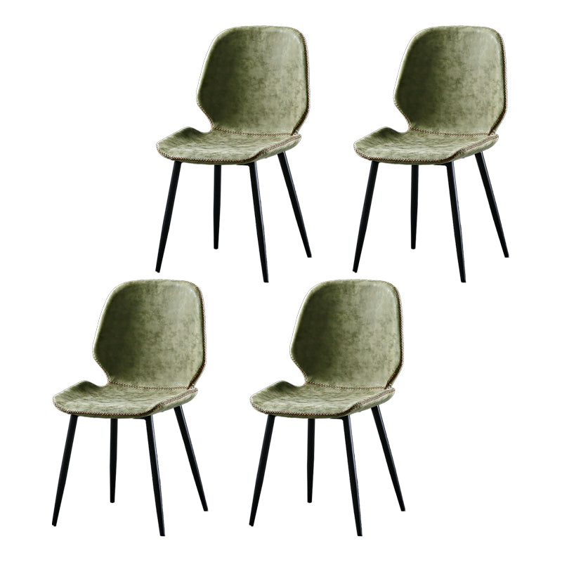 Metal industrial que cena la silla lateral sin brazos del Wingback del comedor de la silla lateral