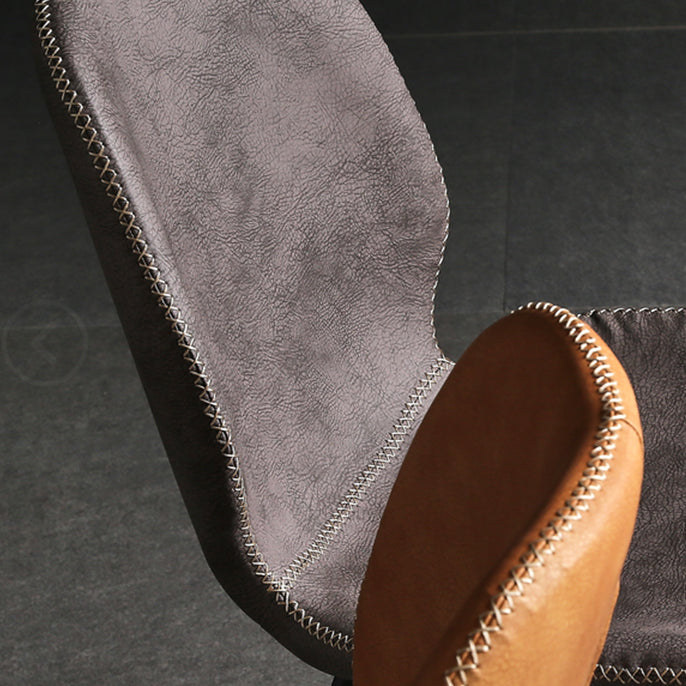 Metal industrial que cena la silla lateral sin brazos del Wingback del comedor de la silla lateral