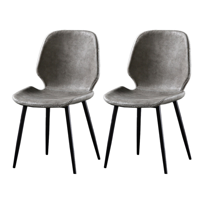 Metal industrial que cena la silla lateral sin brazos del Wingback del comedor de la silla lateral