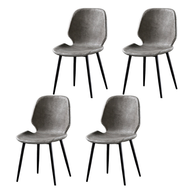 Metal industrial que cena la silla lateral sin brazos del Wingback del comedor de la silla lateral