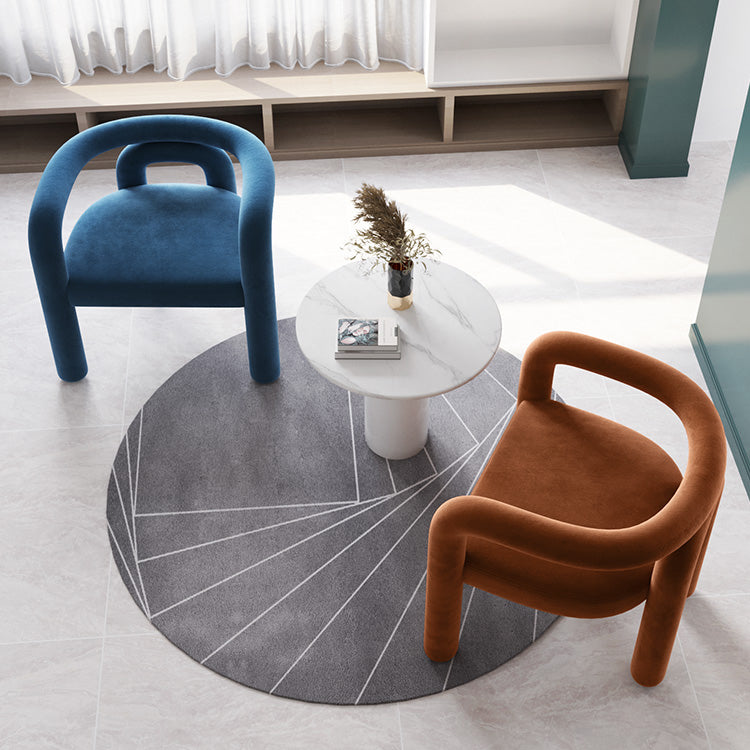 Sillas de comedor de cocina de estilo moderno con respaldo abierto y sillas laterales con brazo