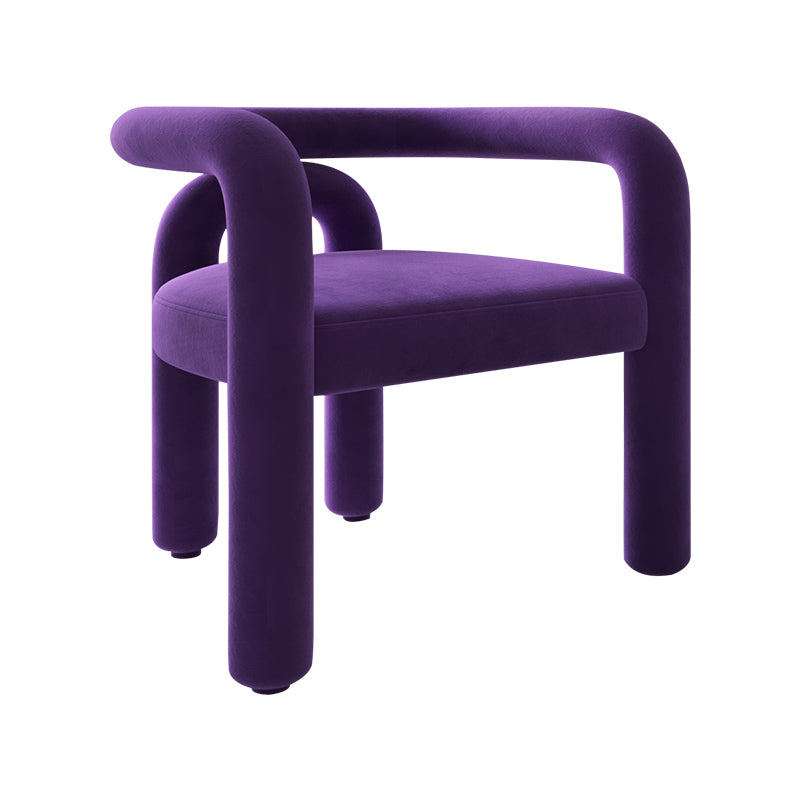 Sillas de comedor de cocina de estilo moderno con respaldo abierto y sillas laterales con brazo