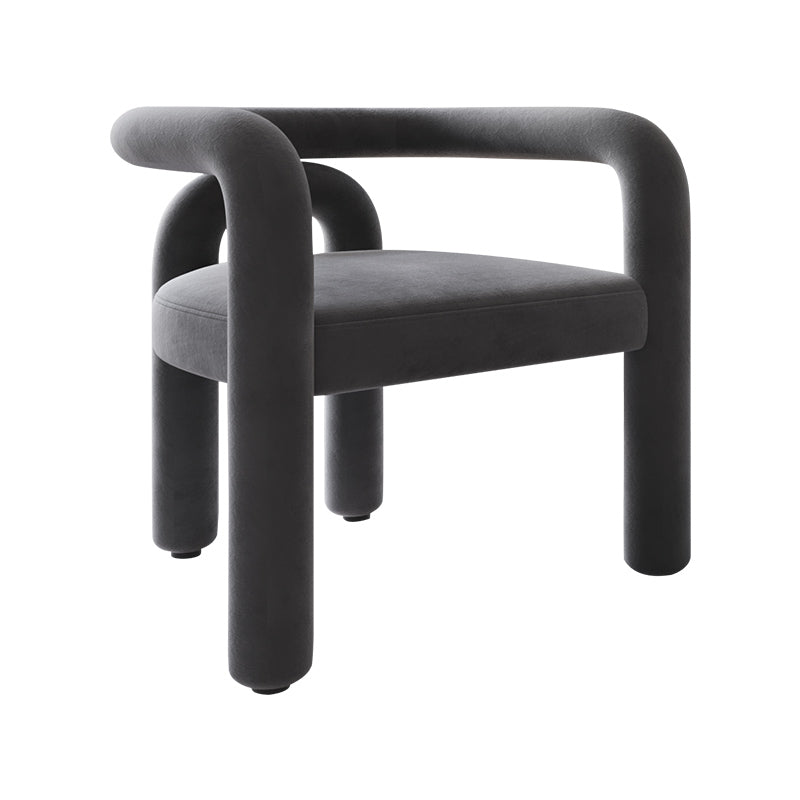 Sillas de comedor de cocina de estilo moderno con respaldo abierto y sillas laterales con brazo