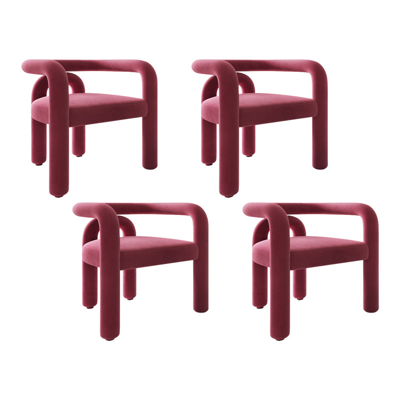Sillas de comedor de cocina de estilo moderno con respaldo abierto y sillas laterales con brazo