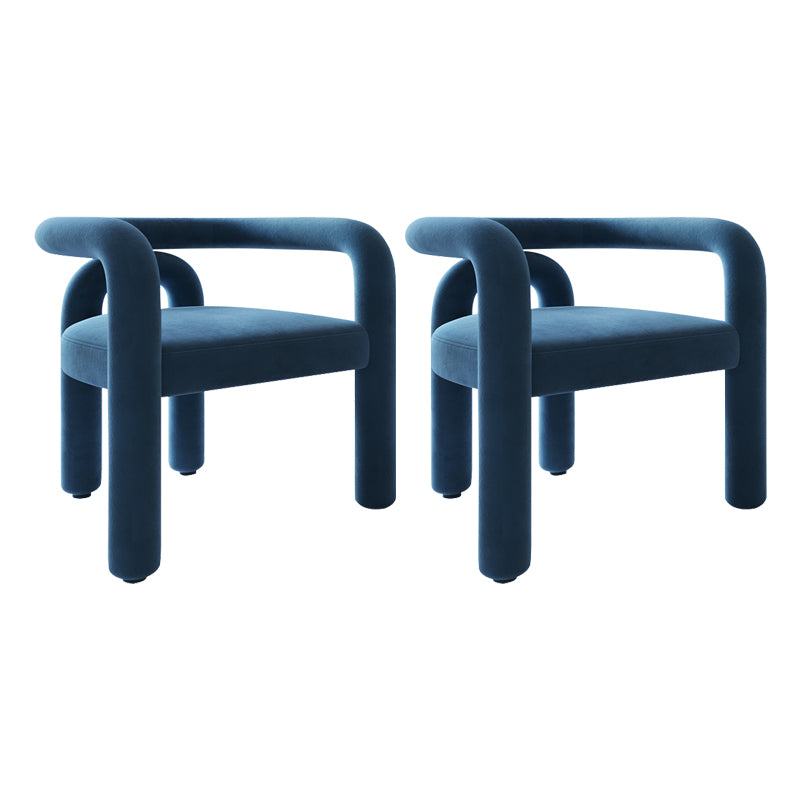 Sillas de comedor de cocina de estilo moderno con respaldo abierto y sillas laterales con brazo