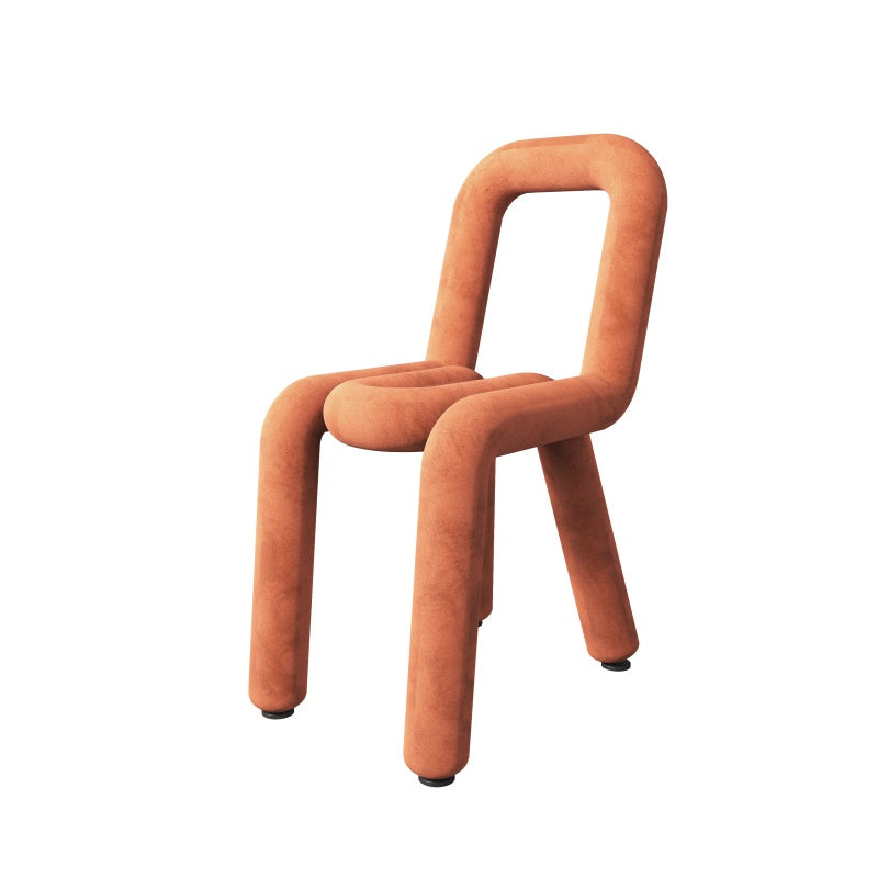 Sillas de terciopelo de estilo moderno, juego de sillas de comedor con parte trasera abierta