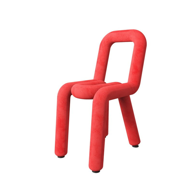 Sillas de terciopelo de estilo moderno, juego de sillas de comedor con parte trasera abierta