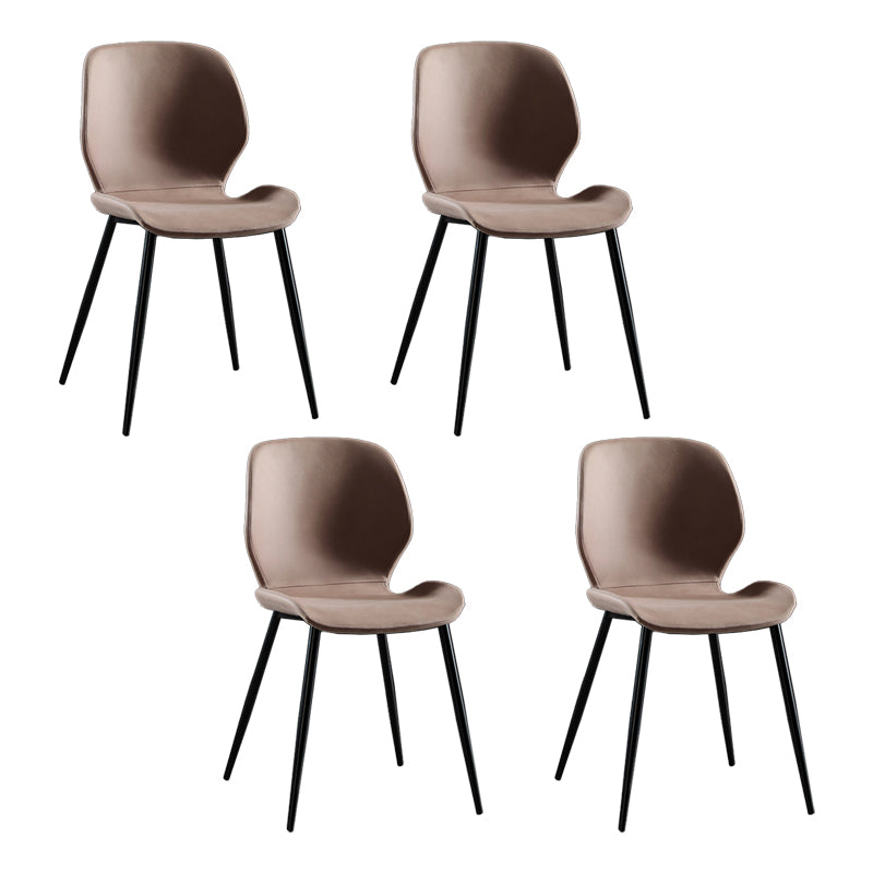 Metal industrial que cena la silla lateral sin brazos del lado del Wingback del comedor de la silla lateral