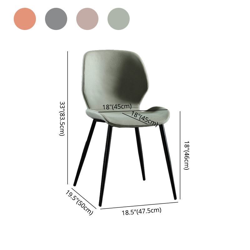 Metal industrial que cena la silla lateral sin brazos del lado del Wingback del comedor de la silla lateral