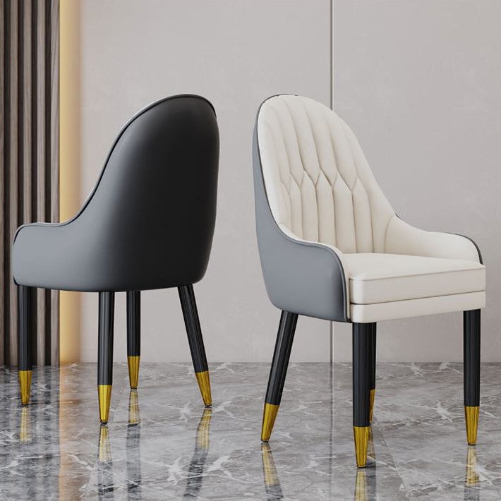 Silla escandinava para el hogar, sillón tapizado con respaldo Parsons, silla de comedor de madera