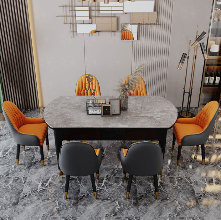 Silla escandinava para el hogar, sillón tapizado con respaldo Parsons, silla de comedor de madera