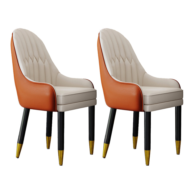 Silla escandinava para el hogar, sillón tapizado con respaldo Parsons, silla de comedor de madera