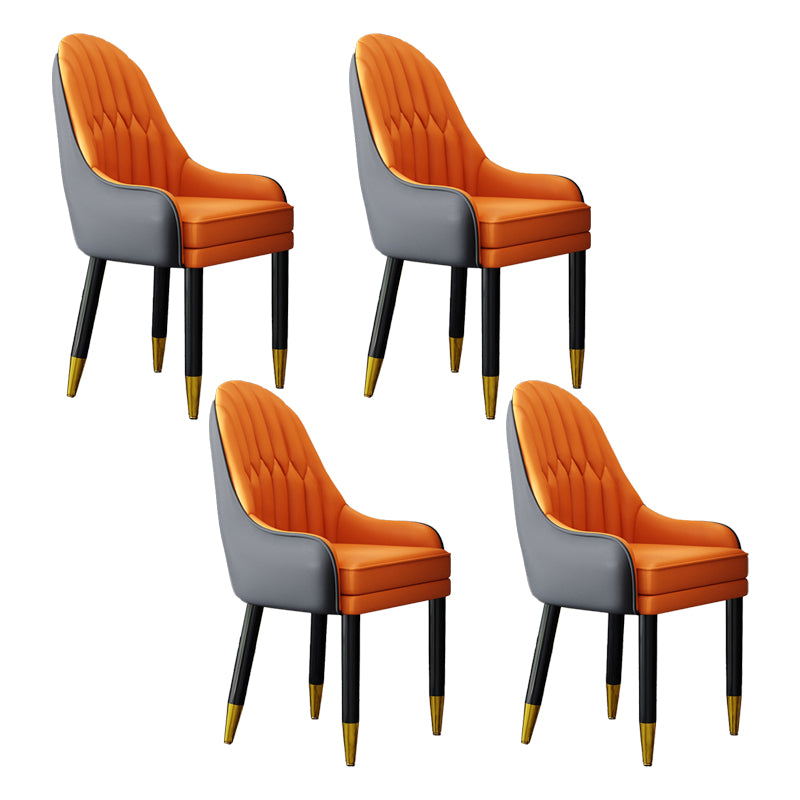 Silla escandinava para el hogar, sillón tapizado con respaldo Parsons, silla de comedor de madera