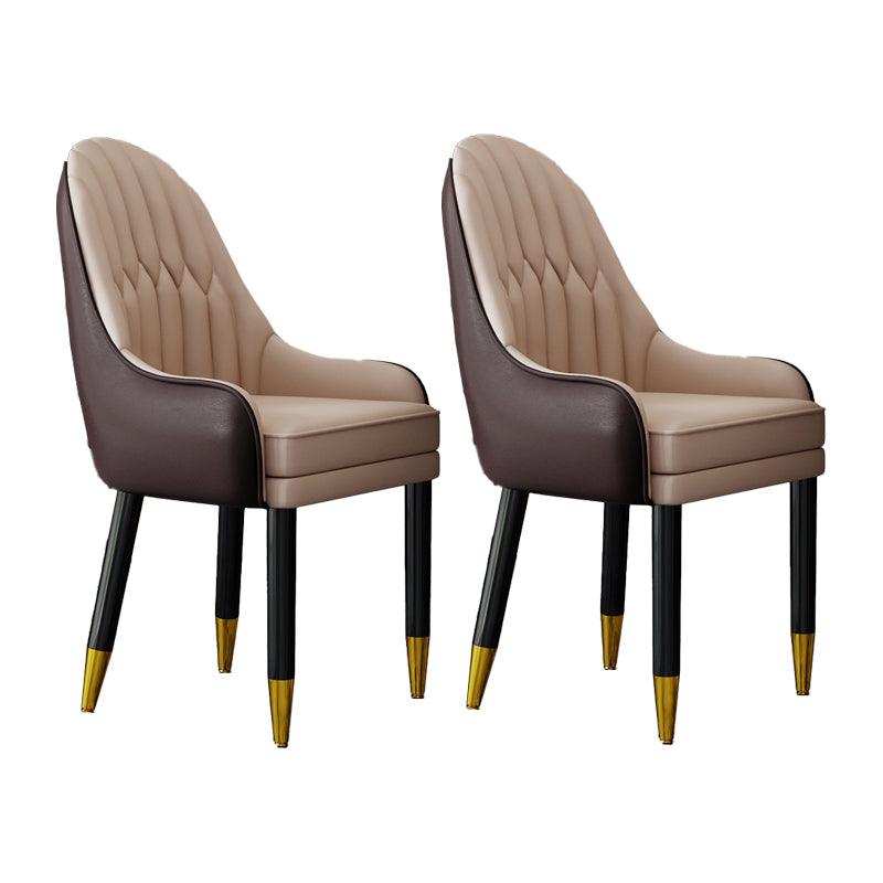 Silla escandinava para el hogar, sillón tapizado con respaldo Parsons, silla de comedor de madera